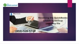 Steps to rectify QuickBooks unable to backup company file