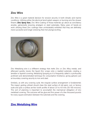 zinc wire