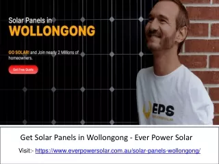Get Solar Panels in Wollongong