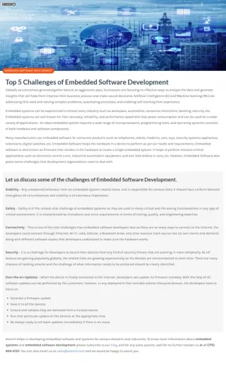 Top 5 Challenges of Embedded Software Development
