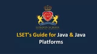 LSET’s Guide for Java & Java Platforms