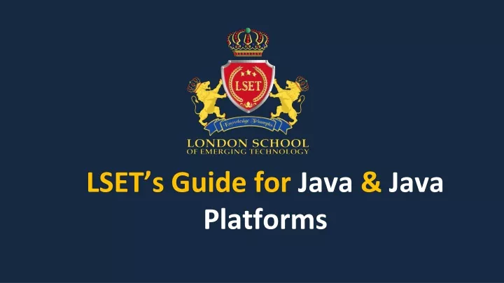 lset s guide for java java platforms