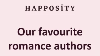 Our favourite romance authors