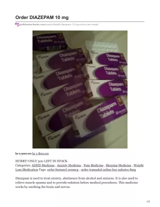 order diazepam 10 mg