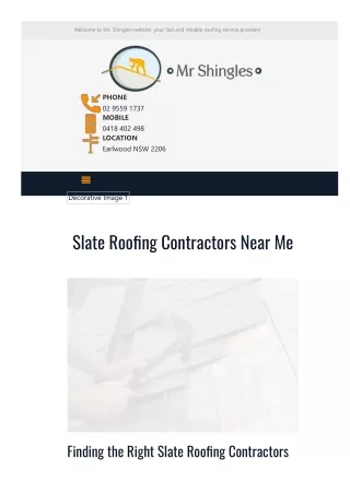Slate roofing contractors near me