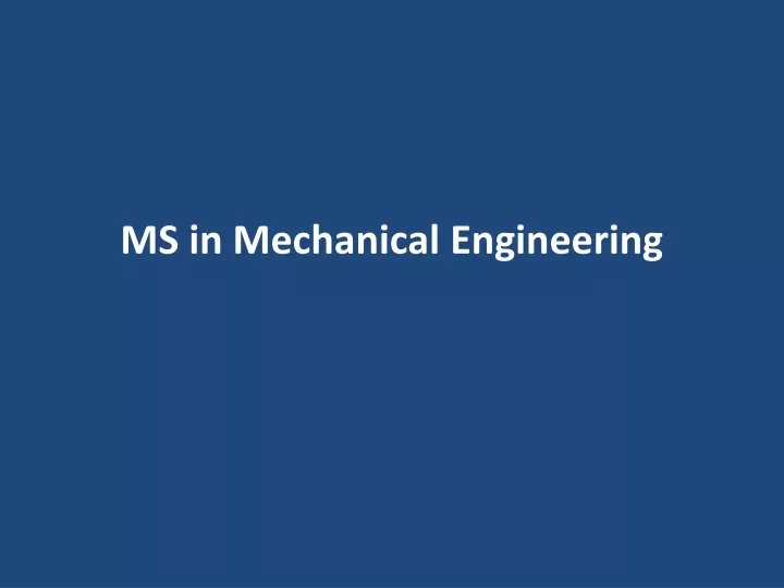 ms in mechanical engineering