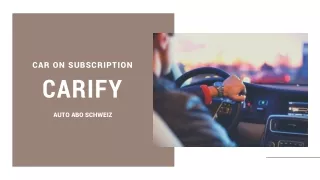 car on subscription