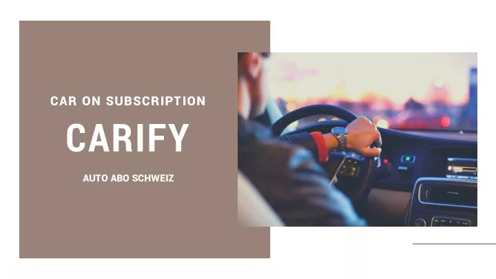 car on subscription