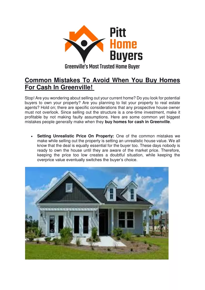 common mistakes to avoid when you buy homes