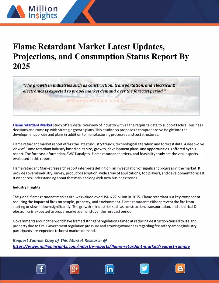flame retardant market latest updates projections