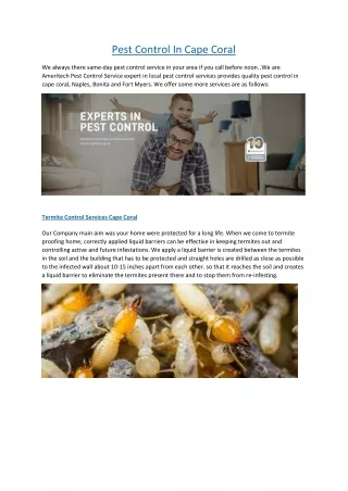 pest control in cape coral