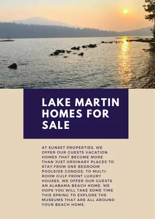 The Best Lake Martin Homes For Sale