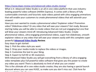 https www dope review com advanced video studio