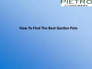 How To Find The Best Garden Pots