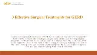 3 Effective Surgical Treatments for GERD