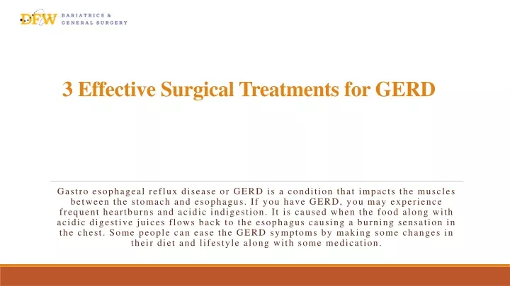 3 effective surgical treatments for gerd