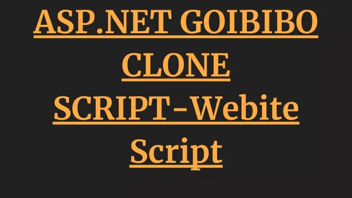 asp net goibibo clone script webite script