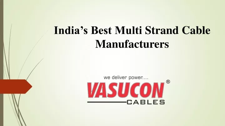 india s best multi strand cable manufacturers
