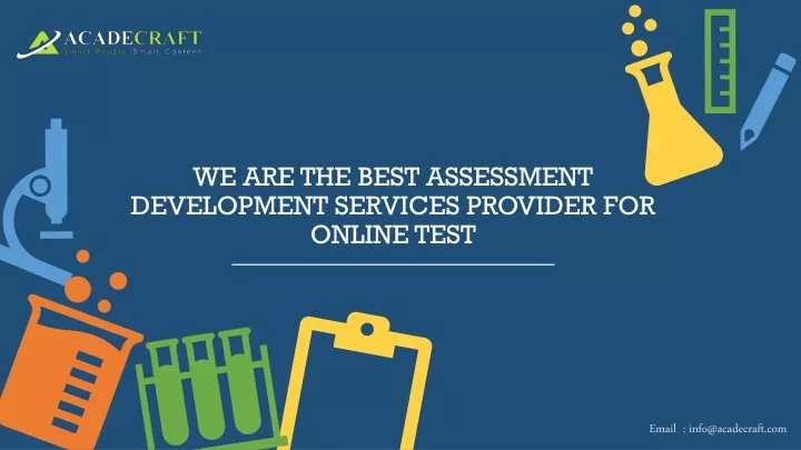 we are the best assessment development services provider for online test