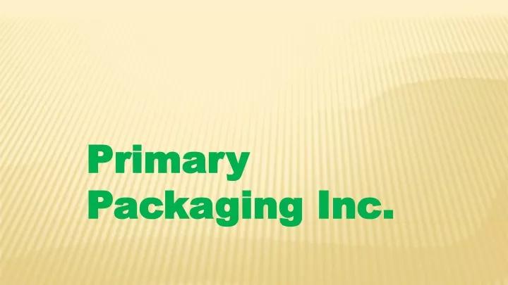 primary packaging inc