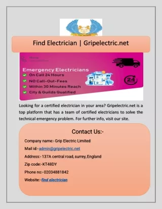 Find Electrician  Gripelectric.net