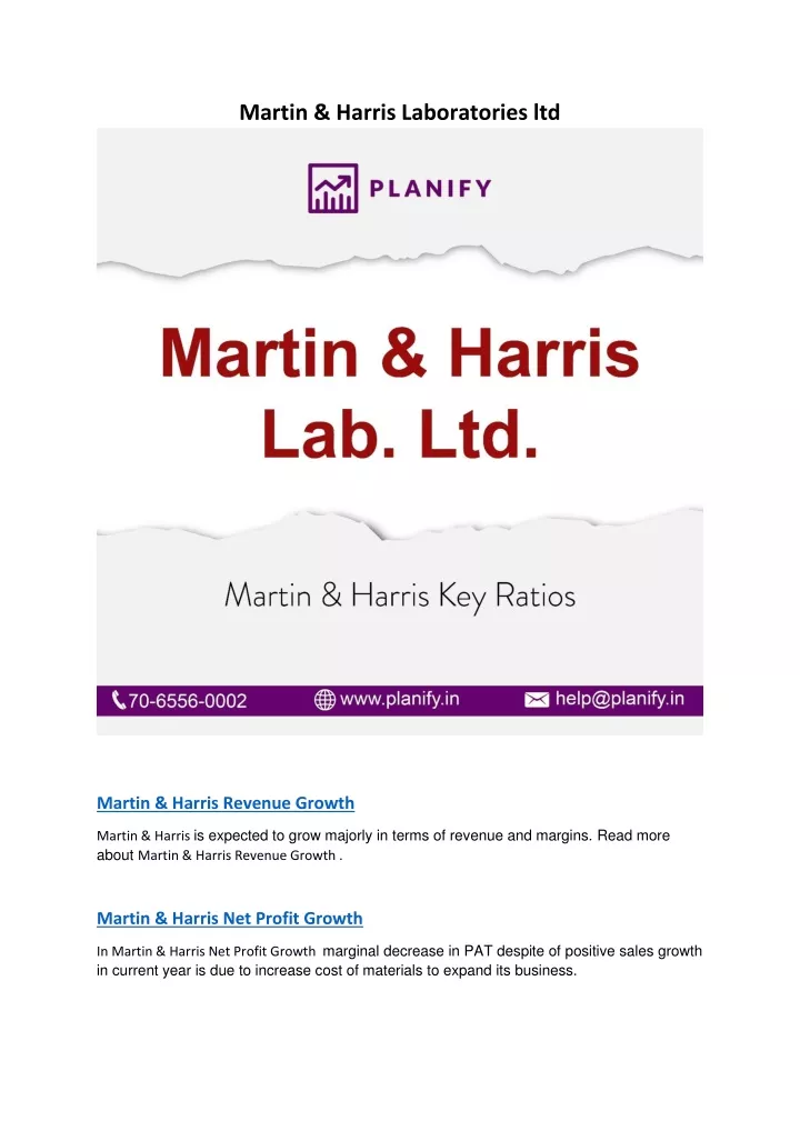 martin harris laboratories ltd