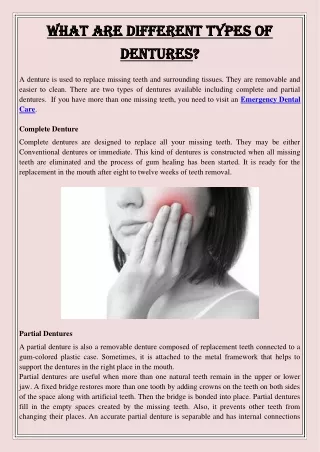 what are different types of what are different