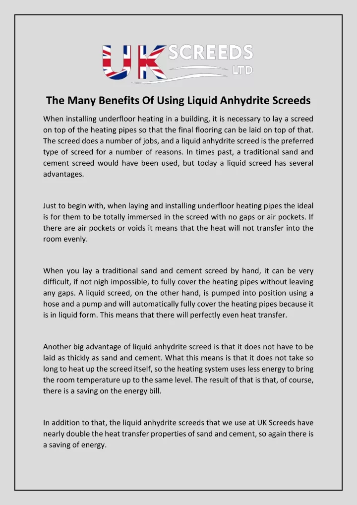 the many benefits of using liquid anhydrite