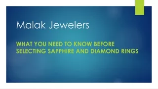 Read About Diamond Ring With Sapphire Accents | Malak Jewelers