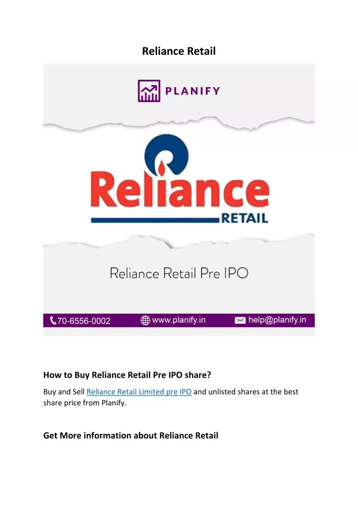 reliance retail