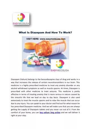 what is diazepam and how to work