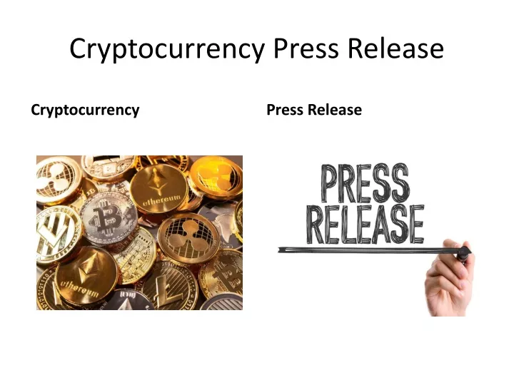 cryptocurrency press release