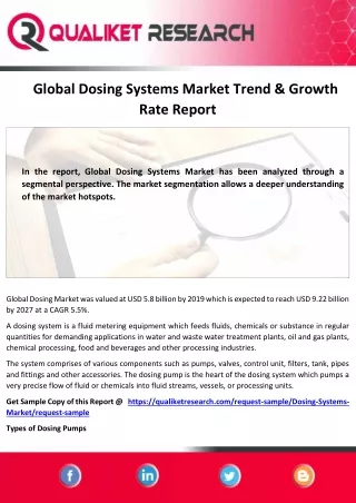 global dosing systems market trend growth rate