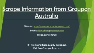 scrape information from groupon australia