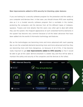 new improvements added to avg security