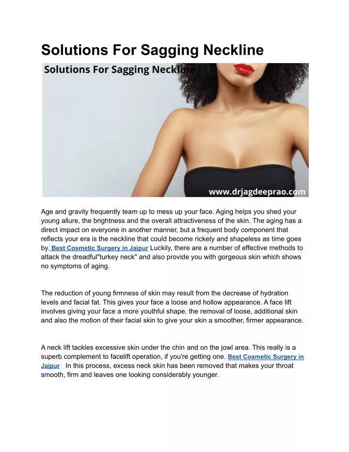 solutions for sagging neckline