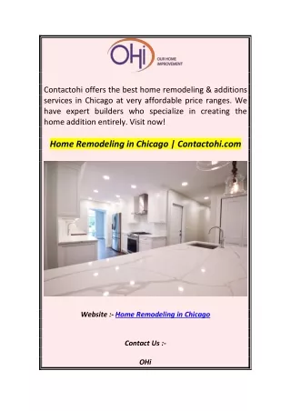 contactohi offers the best home remodeling