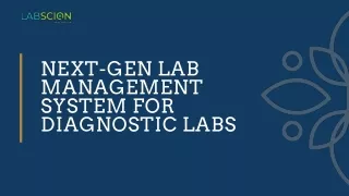 next gen lab management system for diagnostic labs