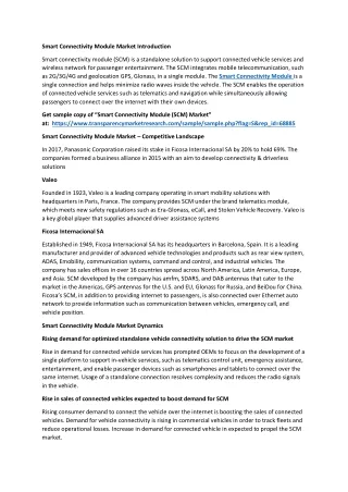 smart connectivity module market introduction