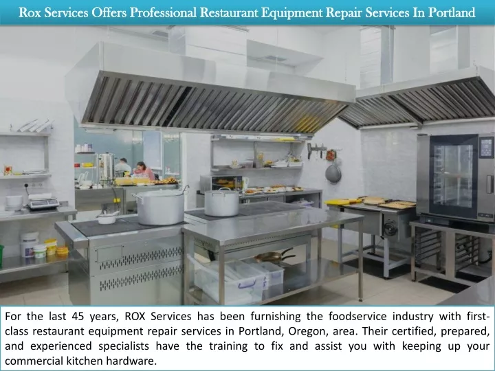 rox services offers professional restaurant equipment repair services in portland