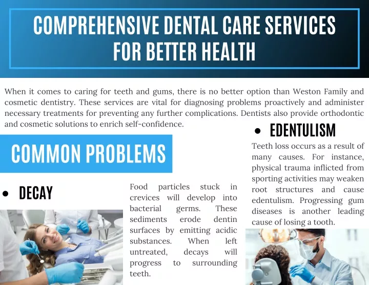 comprehensive dental care services for better