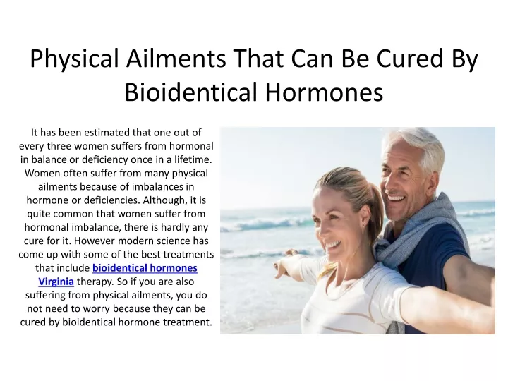 physical ailments that can be cured by bioidentical hormones