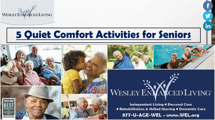 5 quiet comfort activities for seniors