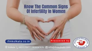 Know The Common Signs Of Infertility In Women