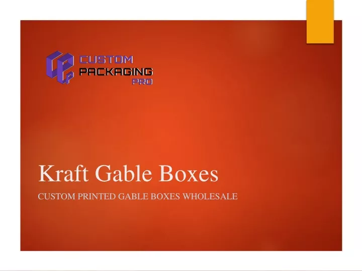 kraft gable boxes