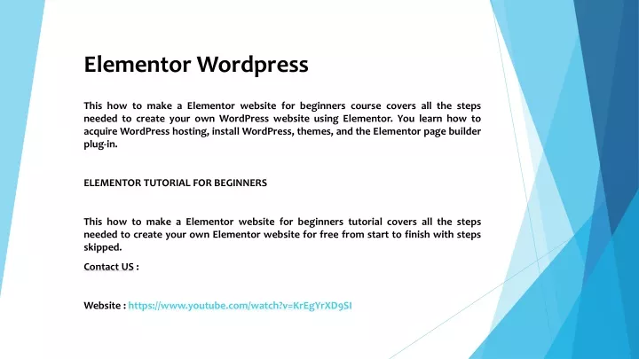 elementor wordpress