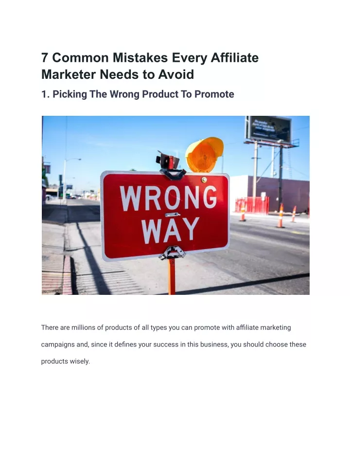 7 common mistakes every affiliate marketer needs