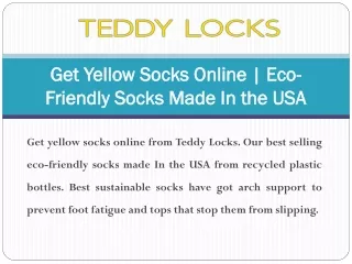 Get Yellow Socks Online | Eco-Friendly Socks Made In the USA