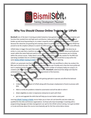 why you should choose online training for uipath