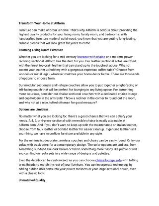 transform your home at allform